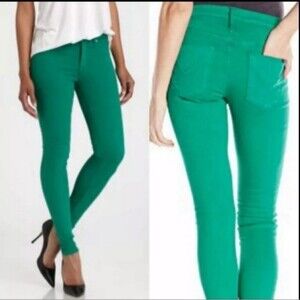 HUDSON Nico Green Super Skinny Mid Rise Jeans Size 26